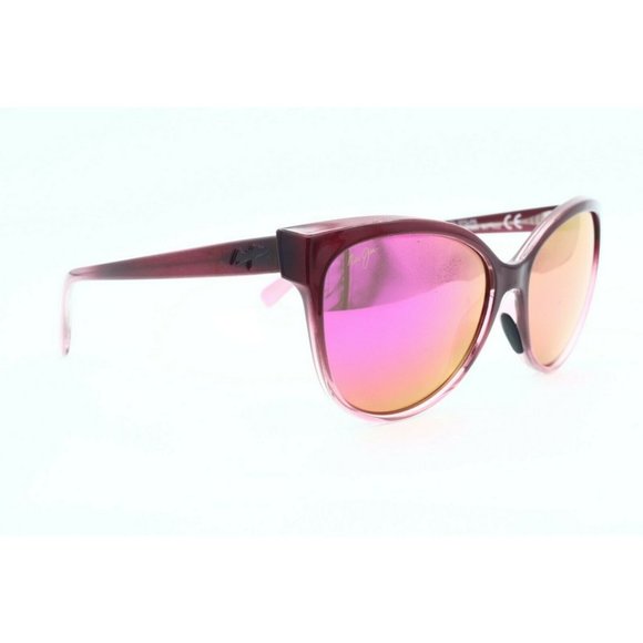 Maui Jim Olu Olu MJ 537-07A Cat Eye Burgundy Fade Sunglasses Purple Polarized main image 4